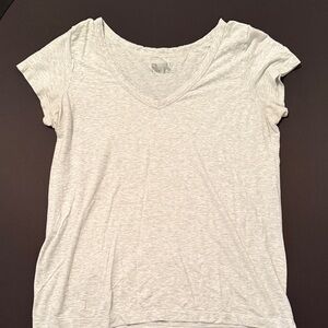 GUC - Athleta Classic Light Gray V-Neck Tee